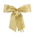Golden giftbow with path Royalty Free Stock Photo