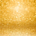 Gold 50 Anniversary Party Invite Coin Sparkle Background