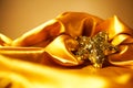 Golden glamour theme with sparkling christmas star