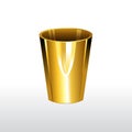 Golden glass illustration. Royalty Free Stock Photo