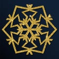 Golden glitter amazing snowflake.