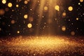Golden Glitter Background ai generator Royalty Free Stock Photo