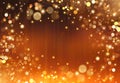 Golden glitter background with stars Royalty Free Stock Photo