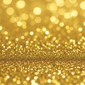 Golden Glitter Bokeh Background Luxury Texture Royalty Free Stock Photo