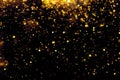 Golden glitter bokeh lighting texture Blurred abstract background for birthday, anniversary, wedding, new year eve or Christmas Royalty Free Stock Photo