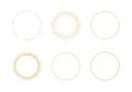 Golden glitter confetti round frames