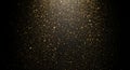 Golden Glitter Dust Falling Effect Background Royalty Free Stock Photo
