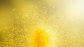 Golden glitter particles exploding in a bright and luminous abstract background Royalty Free Stock Photo