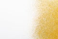 Golden glitter sand texture, abstract background. Royalty Free Stock Photo