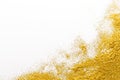 Golden glitter sand texture, abstract background. Royalty Free Stock Photo