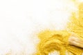 Golden glitter sand texture, abstract background. Royalty Free Stock Photo