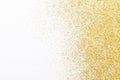 Golden glitter sand texture, abstract background. Royalty Free Stock Photo