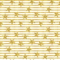 Golden Glitter shining glamour seamless holiday  pattern Royalty Free Stock Photo