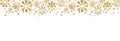 Golden glitter snowflake borders