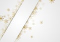 Golden glitter snowflakes Christmas corporate background