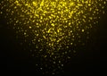 Golden glitter sparkling light bokeh abstract background, Christmas and new year festive background Royalty Free Stock Photo