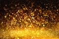 Golden glitter texture Colorfull Blurred abstract background for birthday, anniversary, wedding, new year eve or Christmas Royalty Free Stock Photo