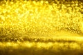 Golden glitter texture Colorfull Blurred abstract background for birthday, anniversary, wedding, new year eve or Christmas Royalty Free Stock Photo