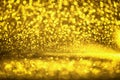 Golden glitter texture Colorfull Blurred abstract background for birthday, anniversary, wedding, new year eve or Christmas Royalty Free Stock Photo