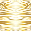 Golden glitter tiger or zebra seamless pattern. Gold foil texture of animal skin. Royalty Free Stock Photo