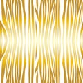 Golden glitter tiger or zebra seamless pattern. Gold foil texture of animal skin. Royalty Free Stock Photo