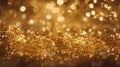 golden glitter vintage lights background. gold and black. Royalty Free Stock Photo