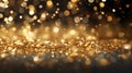 golden glitter vintage lights background. gold and black. de focused Generative AI