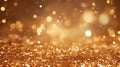 golden glitter vintage lights background. gold and black. de focused Generative AI Royalty Free Stock Photo