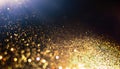 golden glitter vintage lights background. gold and black. de focused Royalty Free Stock Photo