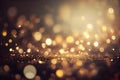 golden glitter vintage lights background. gold and black. defocused. AI Generative Royalty Free Stock Photo