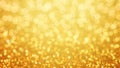 Golden glittering background. Sparkle glitter texture with the bokeh and the lights