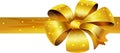 Golden glittering Christmas bows - vector