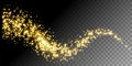 Golden glittering star way vector illustration Royalty Free Stock Photo