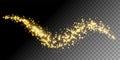 Golden glittering star way vector illustration Royalty Free Stock Photo