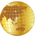 Golden globe illustration Royalty Free Stock Photo