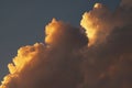 GOLDEN GLOW ON CUMULUS CLOUD Royalty Free Stock Photo