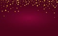 Golden Glow Holiday Burgundy Background. Falling