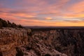 Golden Glow from Sunset over Lipan Point Royalty Free Stock Photo