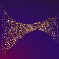 Golden Glow Vector Purple Background. Sparkling