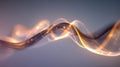 Golden glowing abstract wave flow line technology background Royalty Free Stock Photo