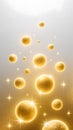 Golden Glowing Spheres Abstract Luxury Background Royalty Free Stock Photo