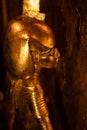 Golden Goddess Nebthet from tomb of Tutankhamun. Canopic shrine 18th Dynasty. one of 4 goddess around shrine cube. Egyptian