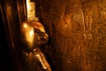 Golden Goddess Nebthet from tomb of Tutankhamun. Canopic shrine 18th Dynasty. one of 4 goddess around shrine cube. Egyptian