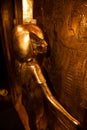 Golden Goddess Nebthet from tomb of Tutankhamun. Canopic shrine 18th Dynasty. one of 4 goddess around shrine cube. Egyptian