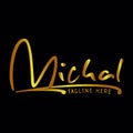 MICHAL michal Handwritten logo design