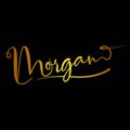 MORGAN morgan Handwritten name logo design