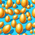 Golden gold easter egg hunt seamless background
