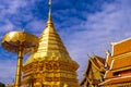 Golden Wat Phra That Doi Suthep temple temples Chiang Mai Thailand Royalty Free Stock Photo