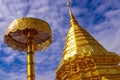 Golden Wat Phra That Doi Suthep temple temples Chiang Mai Thailand Royalty Free Stock Photo