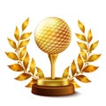 Golden golf award Royalty Free Stock Photo